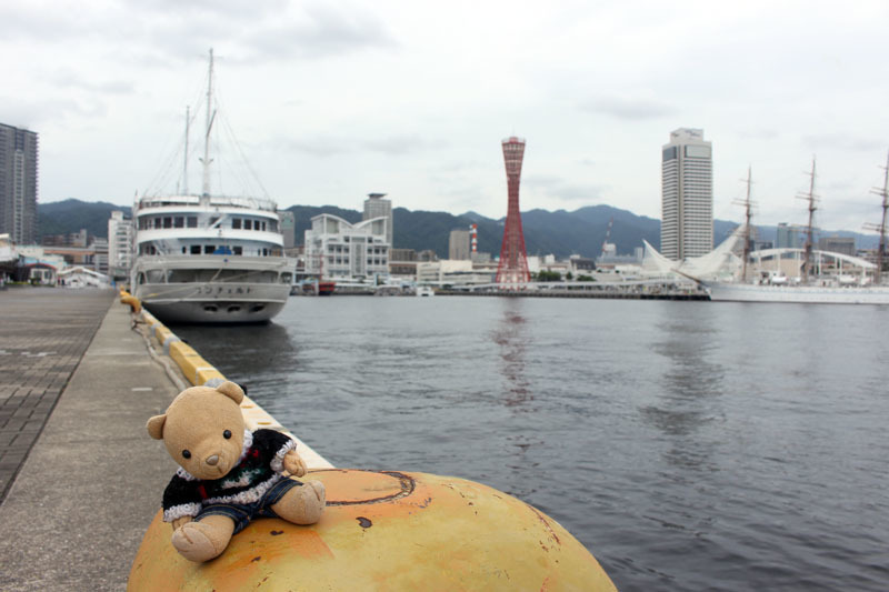 神戸港で 後ろの船はコンチェルト号 210907