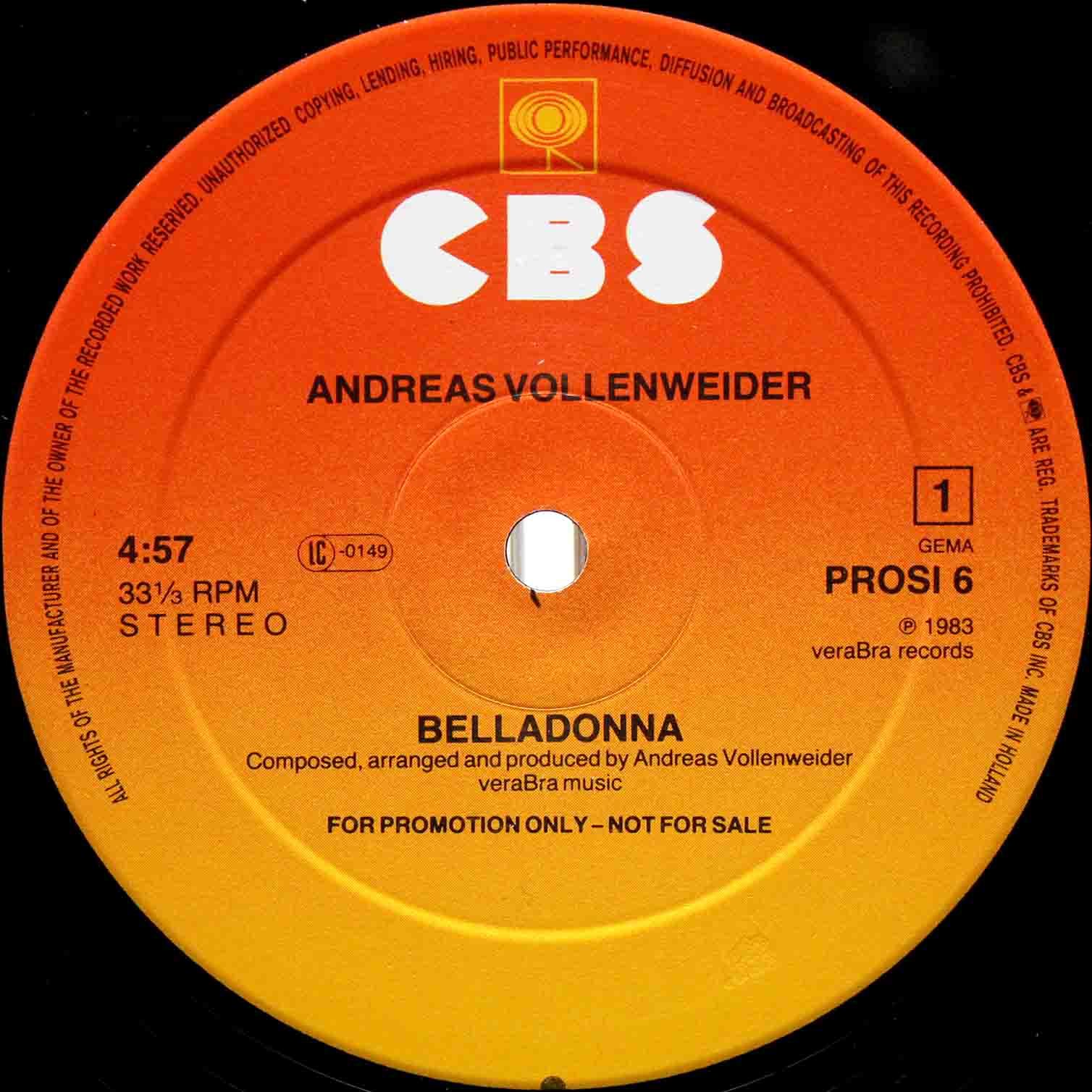 Andreas Vollenweider ‎– Belladonna 03
