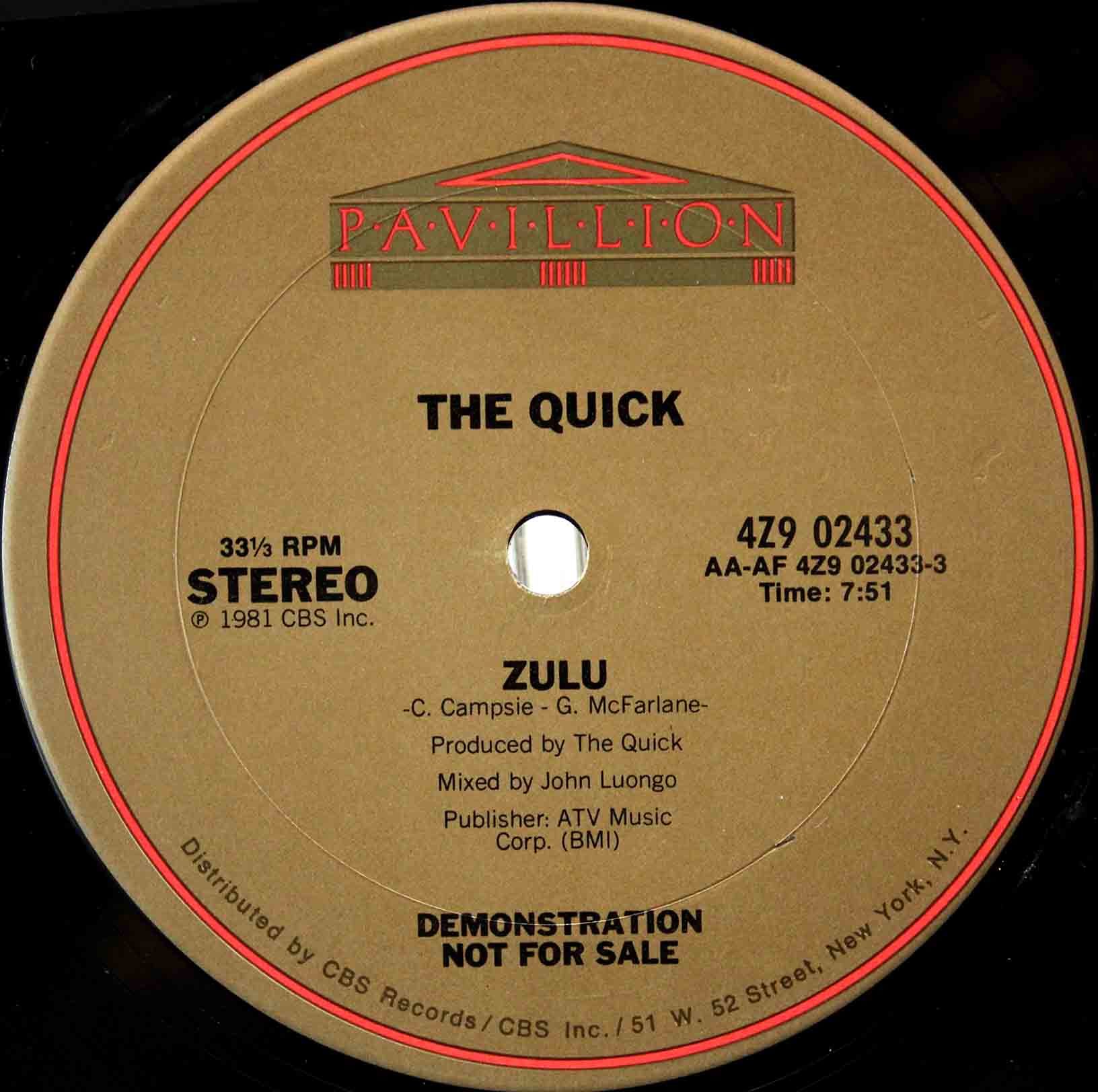 The Quick ‎– Zulu 03