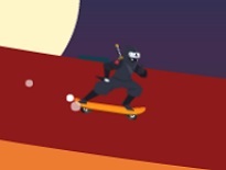 スケボー忍者の強制スクロールアクション【Lava and Ninja Skateboard】