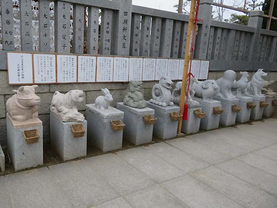 赤穂大石神社の十二支像