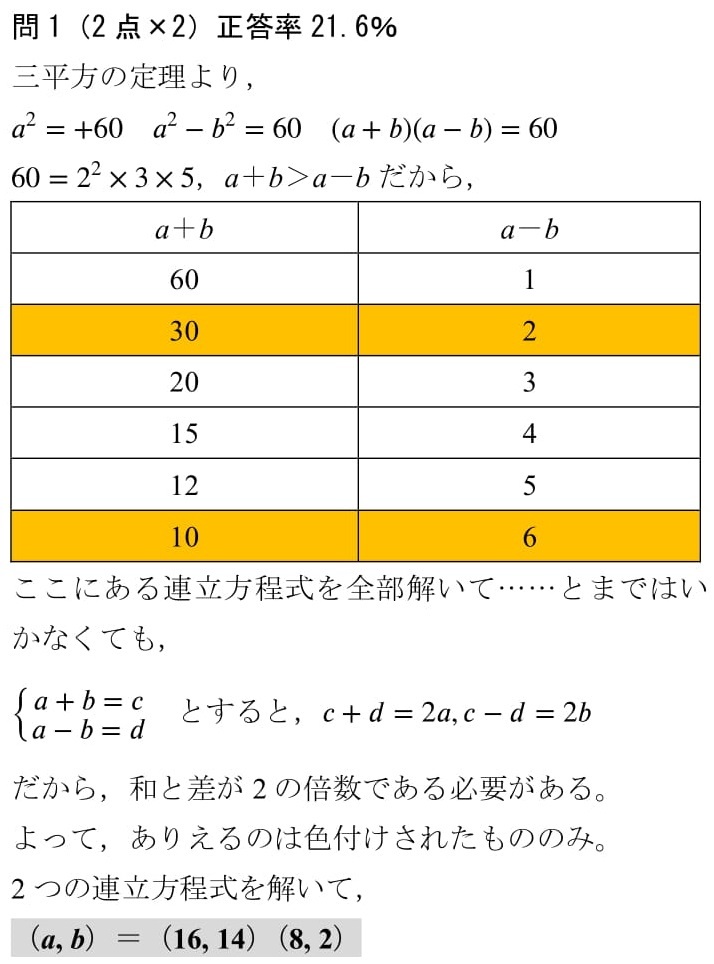 2010　北海道　高校入試　数学　裁量問題　解説　難問