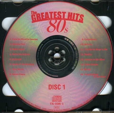 CD- The GREATEST HITS '80s 僕らの洋楽青春ヒット'80s (2012 Korea 