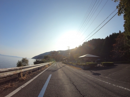 ぴきーちハーレーブログ　奥琵琶湖キャンプツーリング 琵琶湖沿い