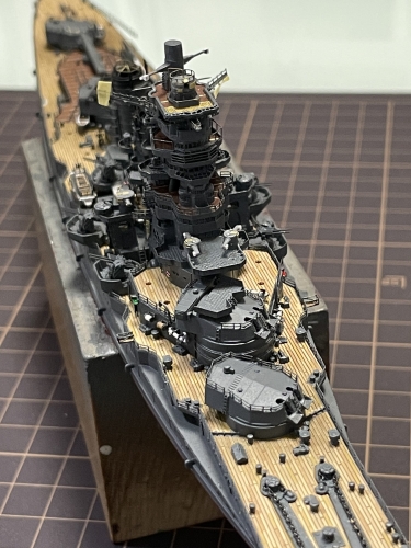 日本海軍 高速戦艦 『金剛』 1944 サマール沖海戦時 製作中 主砲塔設置E39KdzGVUAIjlGU◆模型製作工房 聖蹟