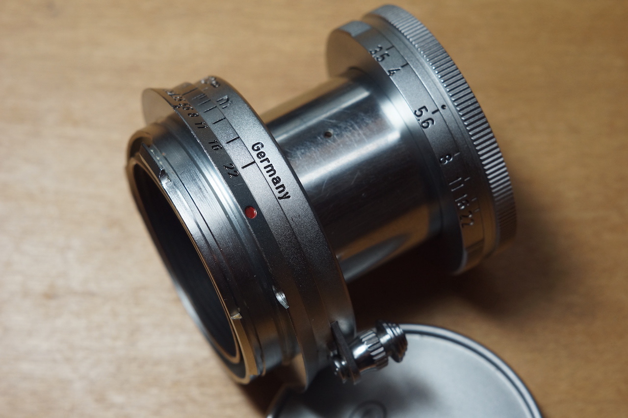 カメラ レンズ(単焦点) お利口さんのフード Elmar 50mm F3.5 Mマウント - 自転車徘徊嘘日記II
